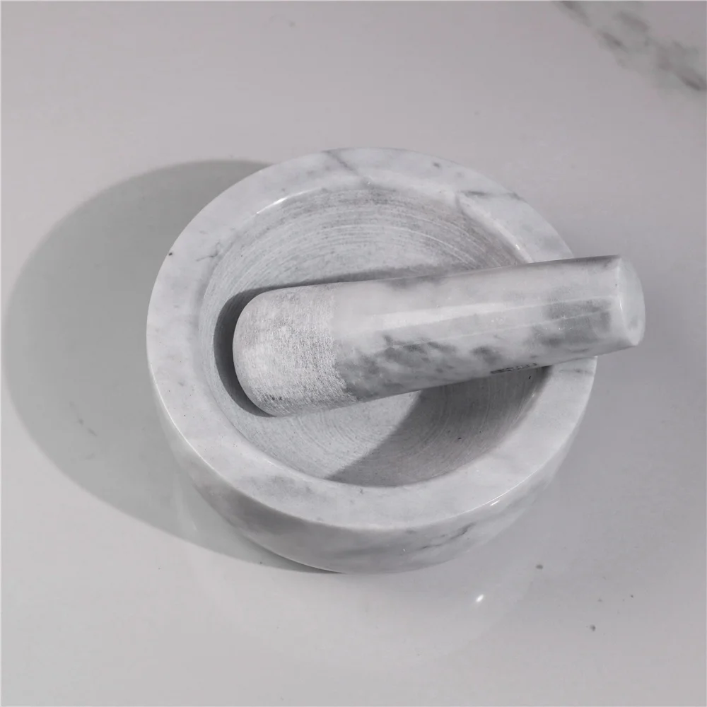 Бытовая кухонная ручная чеснокодавка пищевая мельница для специй Мраморная ступка и пестик набор кухонных аксессуаров