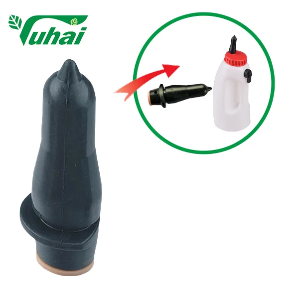 black rubber teats for calf feeding drinking calf rearing nipples-5