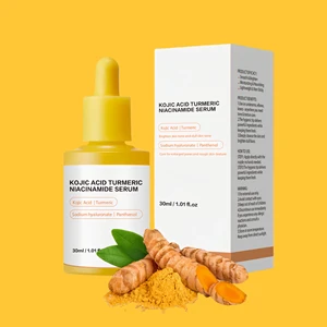 Private Label Moisturizing Anti Aging Whitening Lightening Skin Care Glow Kojic Acid Turmeric Niacinamide Face Serum