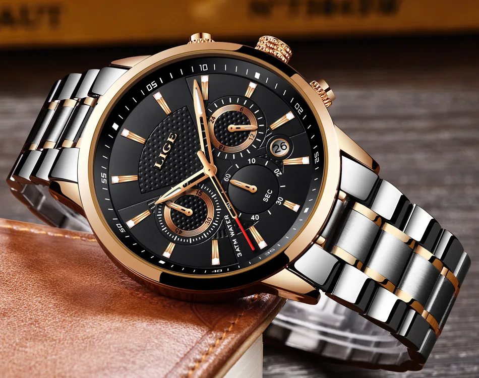 LIGE 9866 New Mens Watch In Wristwatches Top Chronograph Waterproof Clock  Sport Date Quartz Watches Men Wrist Reloj Hombre| Alibaba.com