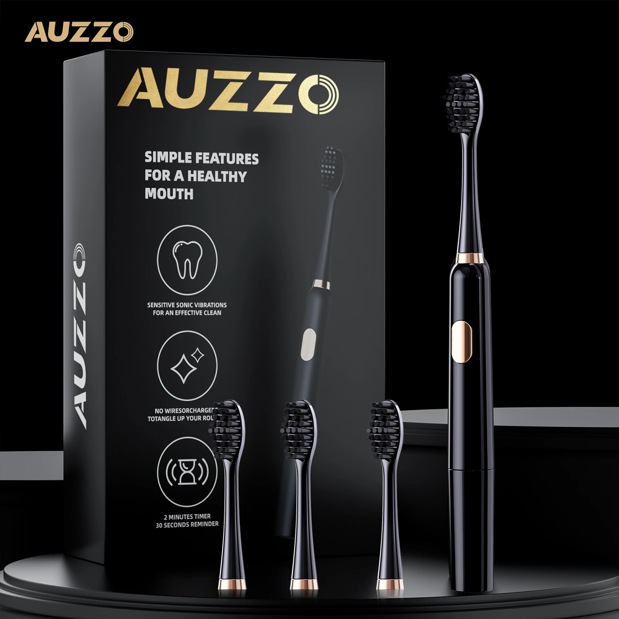 Battery Operated Sonic 24000 Vibration Electric Toothbrush Slim Sonic