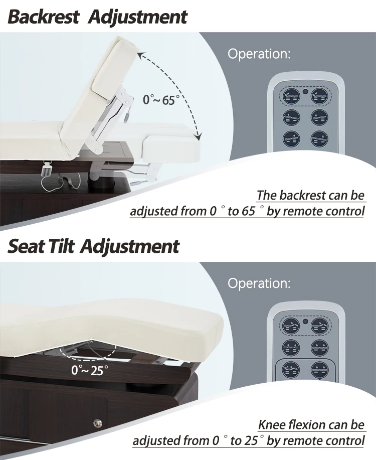 Curved Lash Extension Bed Electric Massage Table De Massage Spa Beauty