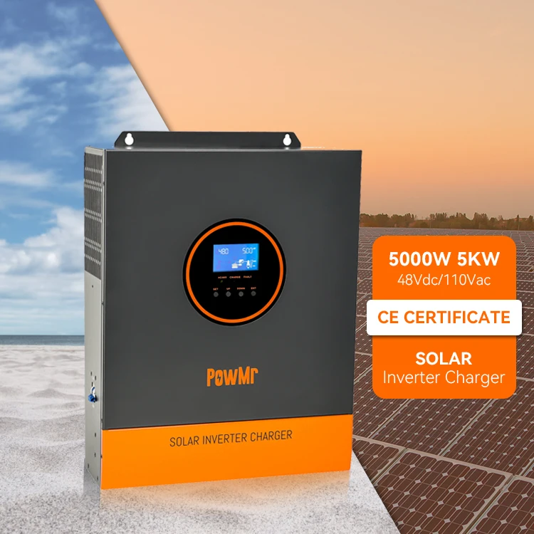PowMr Single Phase 5000W 48Vdc All in One Solar Inverter 120Vac MPPT Pure Sine Wave Hybrid Solar Inverter
