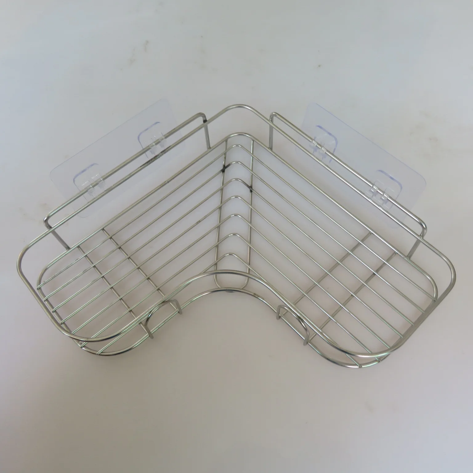 Stainless Steel Triangle Shelving Iron Plating Corner Storage Basket Corner Arrangement Storage Rack manufacture