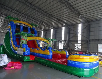 18ft big water slide inflatable blow up slide cheap inflatable slide with tunnel for sale