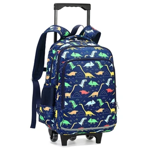 New Arrival Dinosaur Kindergarten Children Kids School Trolley Backpack Bags for Boys