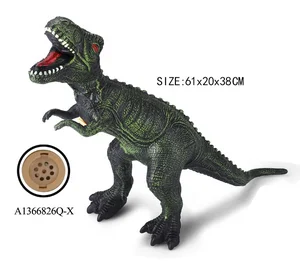 ITTL 26 Inch Theme Jumbo Dinosaur Park Gift Realistic Vinyl Animal Stuffed Plastic Kid Dinosaur Toy With Cotton and IC
