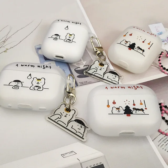 Hot Sell Cute Bear  for Airpods pro /pro 2 Protective Case Suitable for Apple 1/2/3 Protective Case