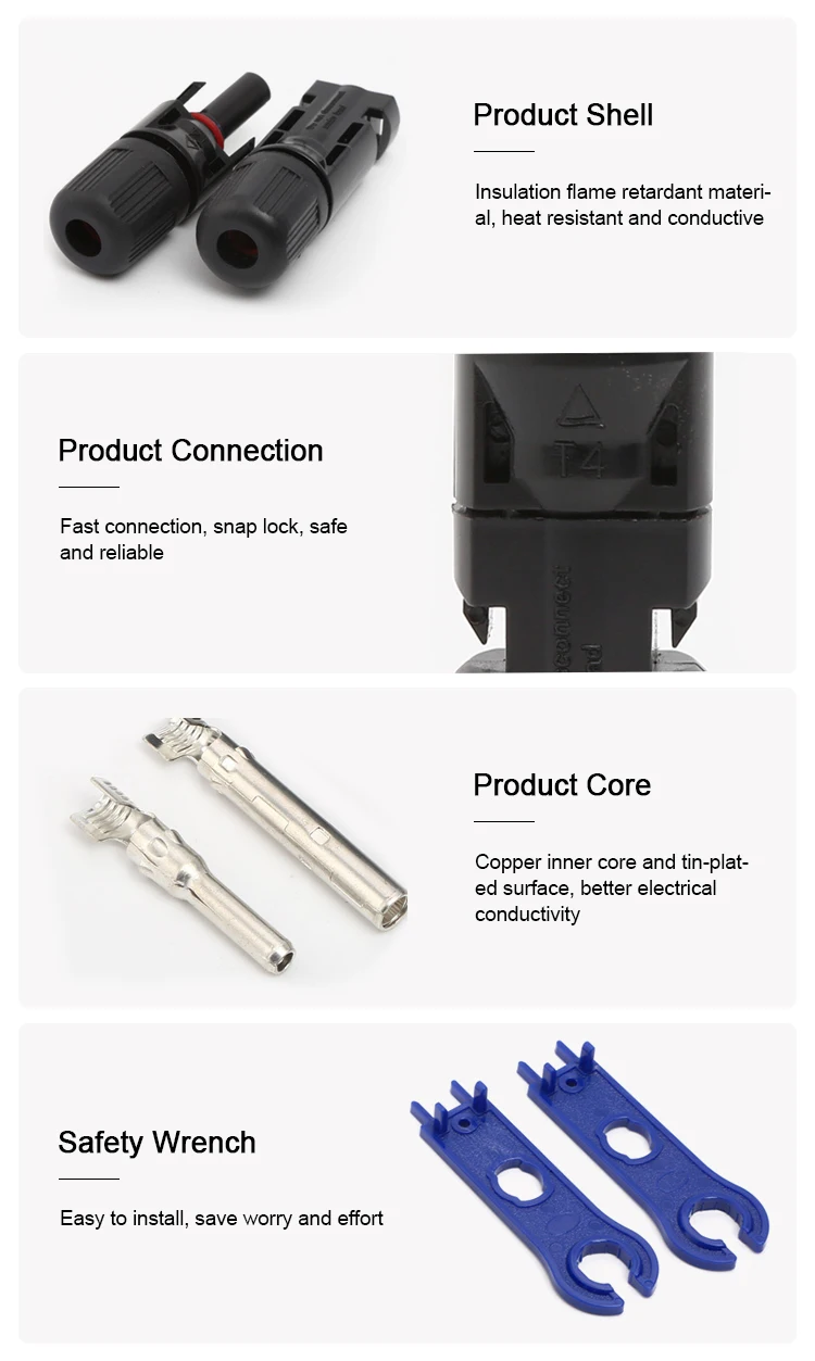 Sunway Pv Solar Rail Battery Connector Aluminum Pvst02connector