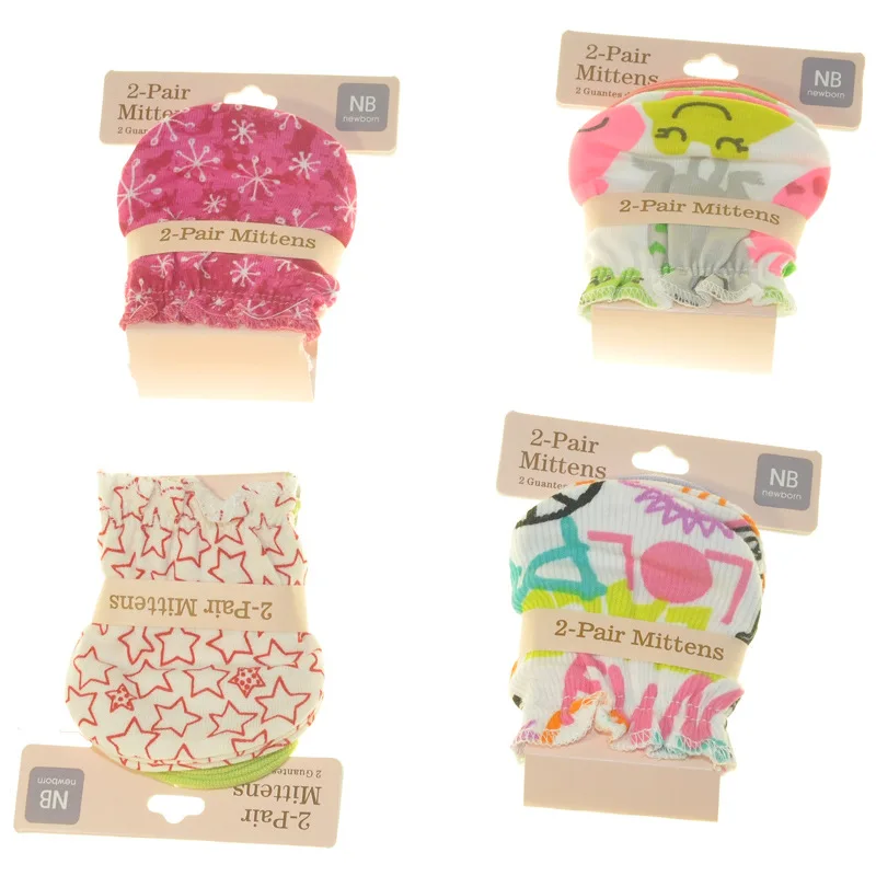 Лидер продаж, зимние перчатки для новорожденных, цветные варежки из 100% хлопка