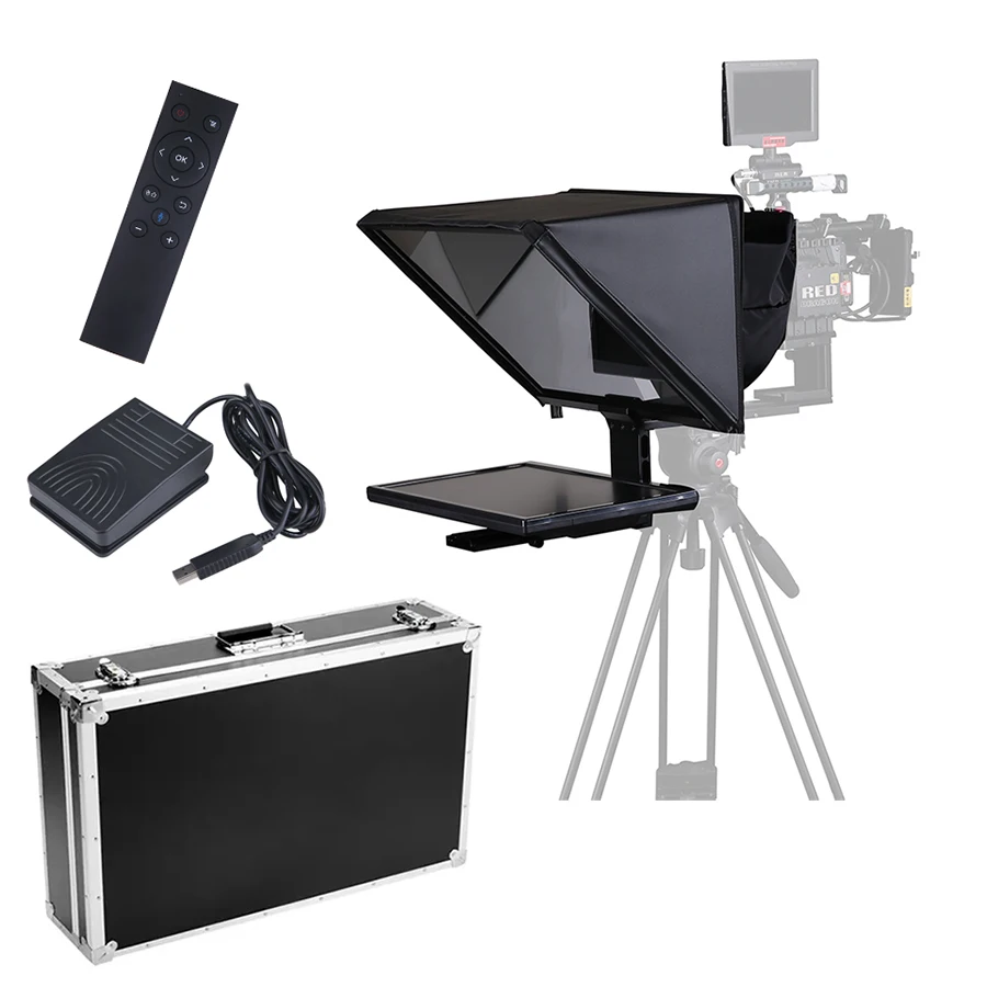Large Teleprompter System X22 Video And Audio Tv Broadcast Prompter