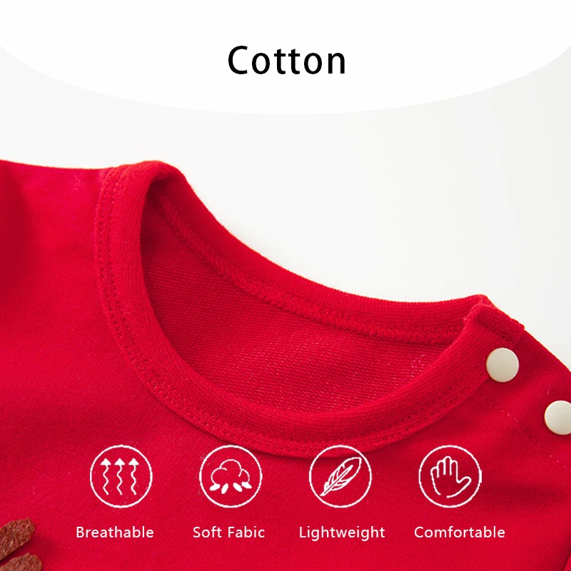 ; Унисекс; Милая одежда с рисунком для маленьких мальчиков и девочек; Рождественский наряд вечеринки костюм комплект одежды длинными рукавами цифровой печатью