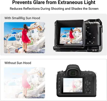 SmallRig Screen Hood Sun Hood Sunshade for Sony A7 IV / A7S III / A7C / ZV-E1 / ZV-E10 / ZV-1F / ZV-1 II/ZV-1/ FX3 Camera - 3206 detail image