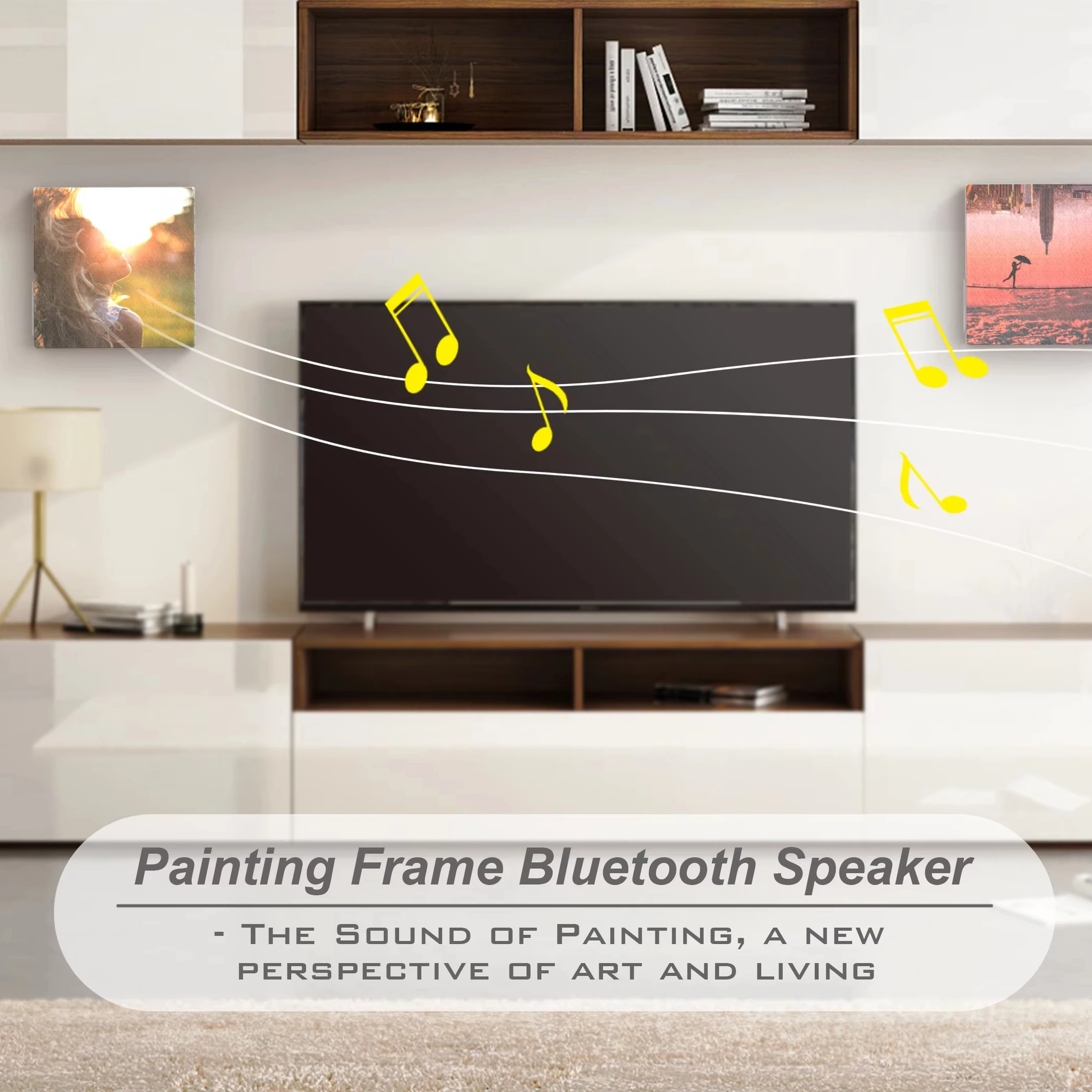 Picture Frame Bluetooth Speaker Surface Custom Wall Photo Speaker Audio Wireless Portable Loud Low Price Promotion Version