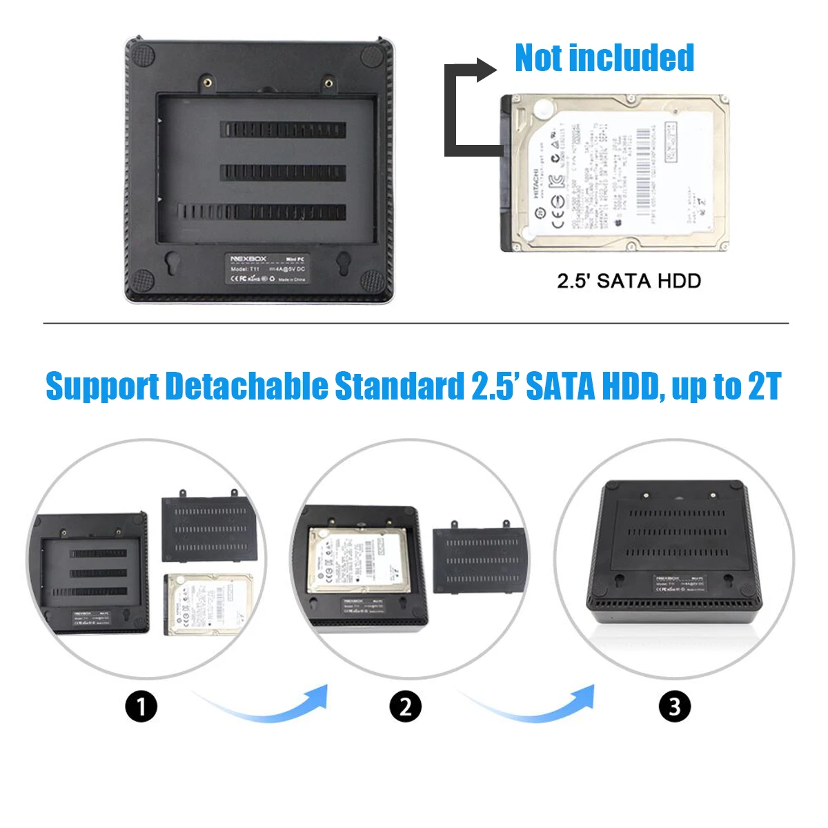 High Configuration Compact for Education T11 Desktop PC 64 Bit CPU Win 10 T11 Acepc Intel Mini PC