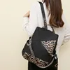 Black brown leopard print