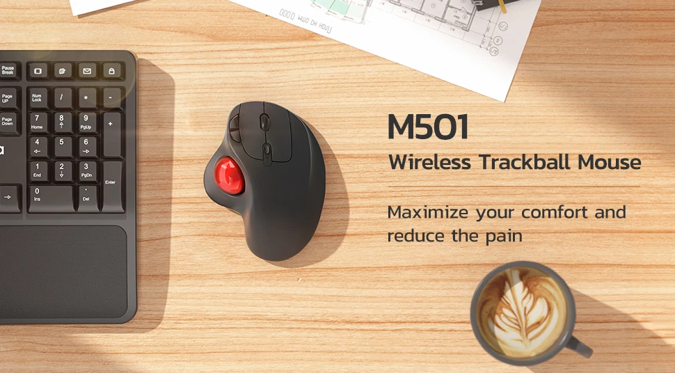 Souris trackball mini sans fil pour droitier, rechargeable, ergonomique, facile à contrôler avec le pouce, suivi optique précis et fluide, lecteur d'empreintes digitales