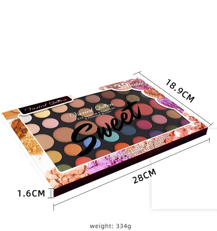 
Paroo поставка портативного 39 Цвет долговечностью Макияж Палитра теней для век 