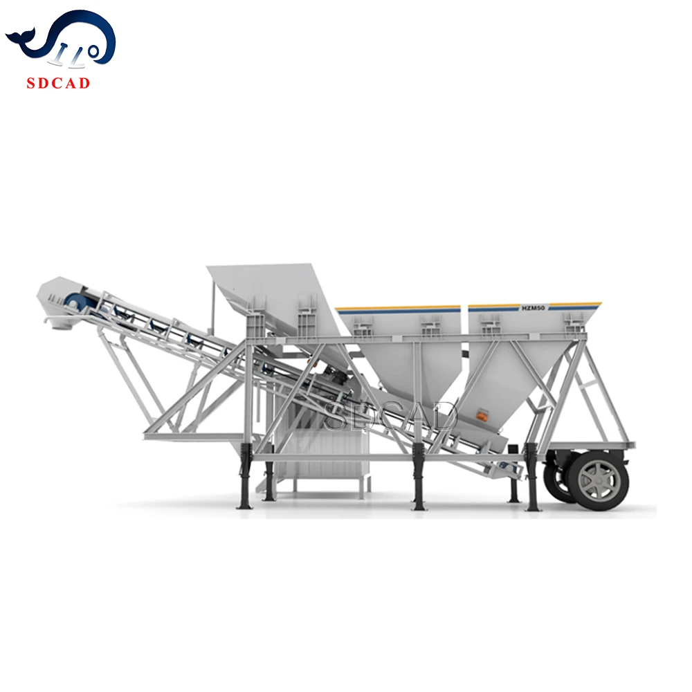 Ready-mixed Concrete Delivered Building Site Dry Concrete Batch Mixing Plant