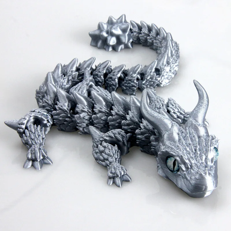 BNREOZA Dragón Articulado Impreso En 3D – 30 Cm De Longitud – Cuerpo Flexible Con Articulaciones Móviles – Decoración Y Regalo Fantástico