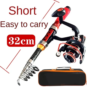 CHEERY Cross-border Sea Spool Bottom Fishing Rod Set Portable Mini Full Set Glass Steel Durable – Rod – view 5