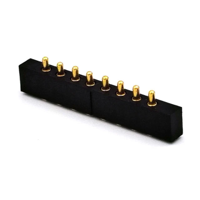 Custom OEM Right Angle Female and Male Brass Waterproof Pcb Battery Magnet Magnetic Cable Spring Probe Pogo 4 6 Pin Connector