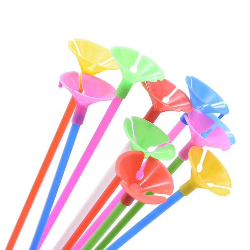 10pcs  Balloon Sticks Plastic Holder Accessories Party Latex Balloon Sticks 