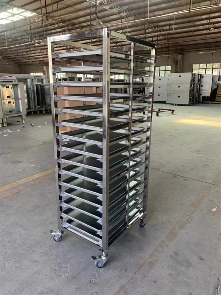 Restaurant Pan Tray Trolley Commercial Bakery Tray Rack Trolley Bakery ...