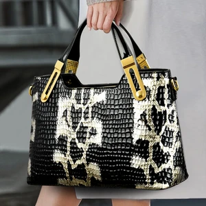 High Quality Snakeskin Upholstery Women's Handbag Luxury Shoulder Bag Custom Brand Purse Fashion Design Tote Bags for Women