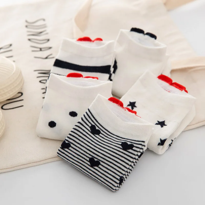 love heart trainer socks