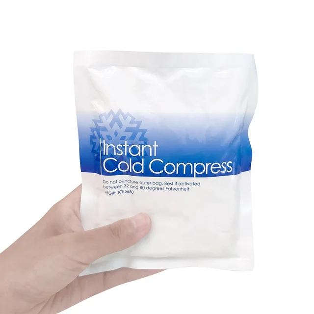 Customized Size Instant Ice Pack 100g Rehabilitation Therapy Supplies Hot & Cold Packs 100*150mm Nylon JP