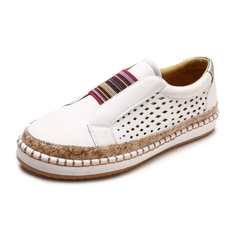 Women's shoes flat matching color platform casual shoes sports style slip-on sporty shoe