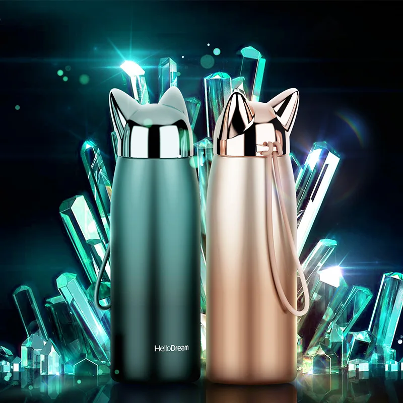 TY 300ml Thermos Bottle Stainless Steel Vacuum Flasks Cute Cat Ear Thermal  Cup Portable Travel Outdoor Mug for Coffee Tea Milk| Alibaba.com