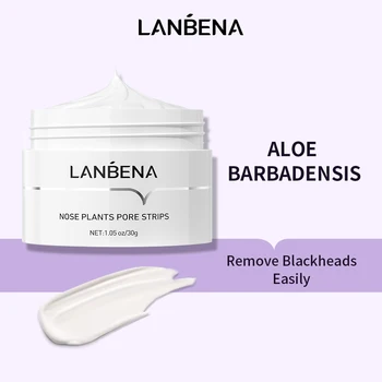 lanbena blackhead remover nose mask ac peel off mask for nose & face 60ml - deep cleansing nose phyto pore strips