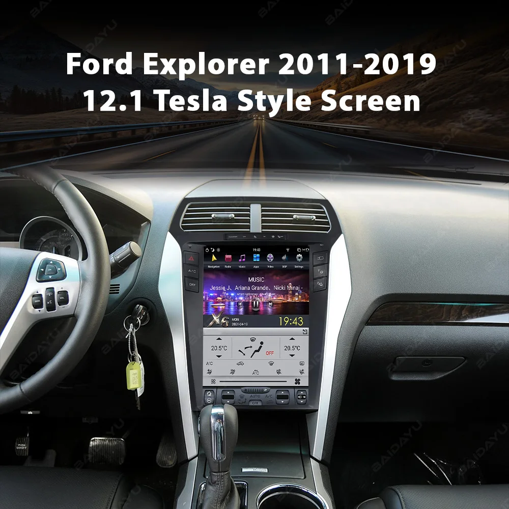 Android 12.1'' Car DVD Player for Ford Explorer 2011-2019 Car Radio with DVD Video Playback