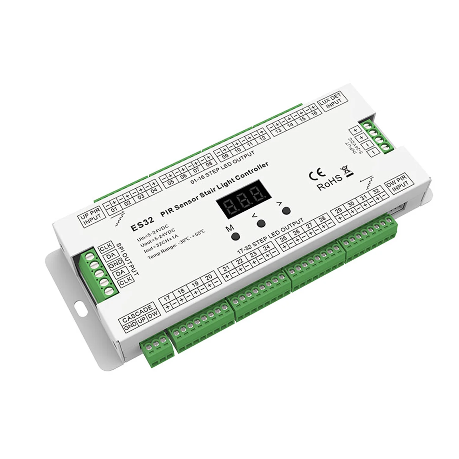 SKYDANCE ES32  32 Channels PIR Sensor Stair Light Controller Led Sensor Switch Display of Pixel Light  with Daylight Sensor