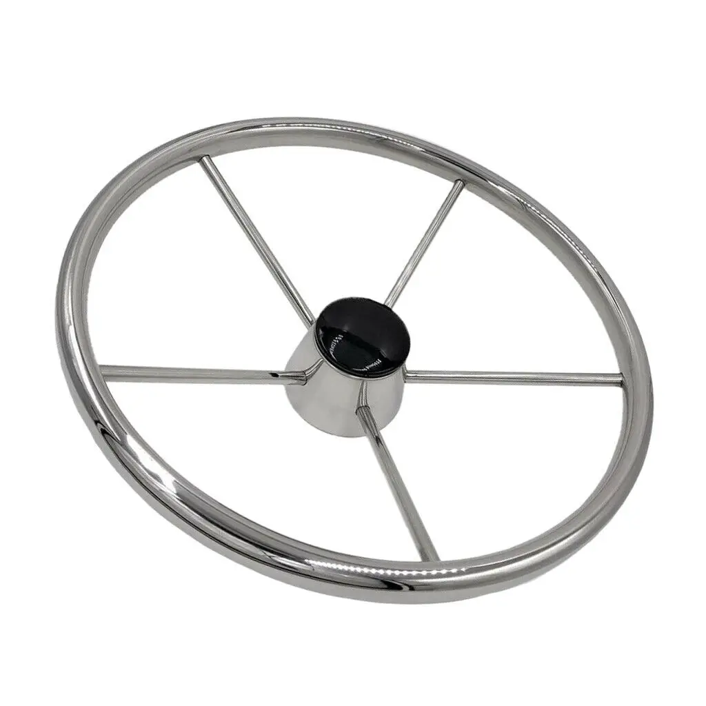6 Spoke Steering Wheel Boat Stainless Steel Destroyer Wheel Marine