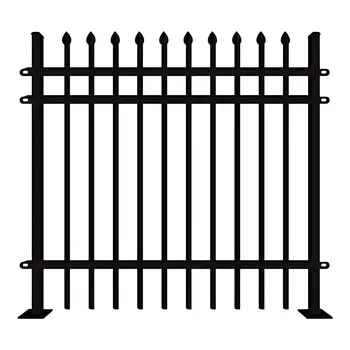 High Quality Black Metal Steel Pointed Fence for Outdoor Gardens, Zinc Steel Fence Board for Construction Use