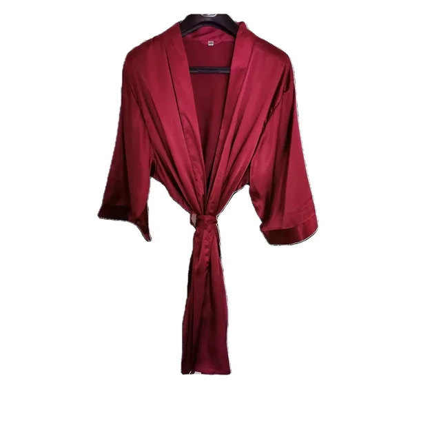 Various Colors Solid Satin Silky Kimono Robe Bridesmaid Party Gift Robes Femme