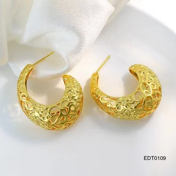 Jewelry For Women Wholesale Gold Big Earrings 18K Luxury For Party