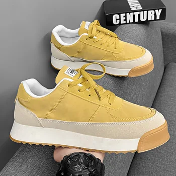 Men's Korean Style Canvas Sneakers Spring New Design Lightweight & Sporty Soft PVC Insole Anti-Slip Mesh Lining