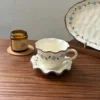 Blue floral-220ml cup+dish