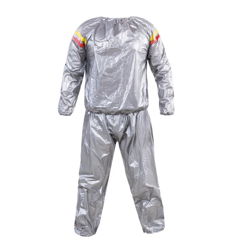 PVC Fitness Clothes Sports Suit Red and Yellow Slimming Sweat Plastic Sauna  Suit