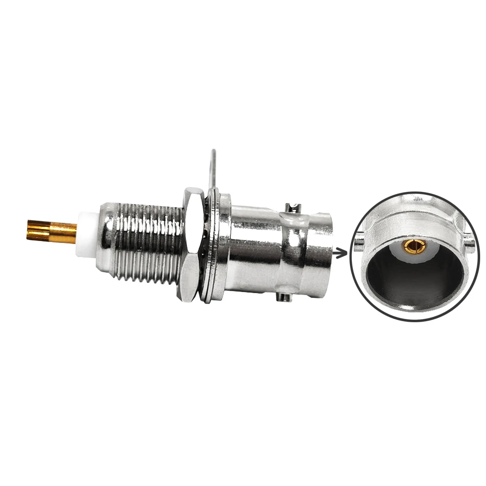 BNC-50KY 50ohm BNC female bulkhead welding type Microstrip connector Extended thread
