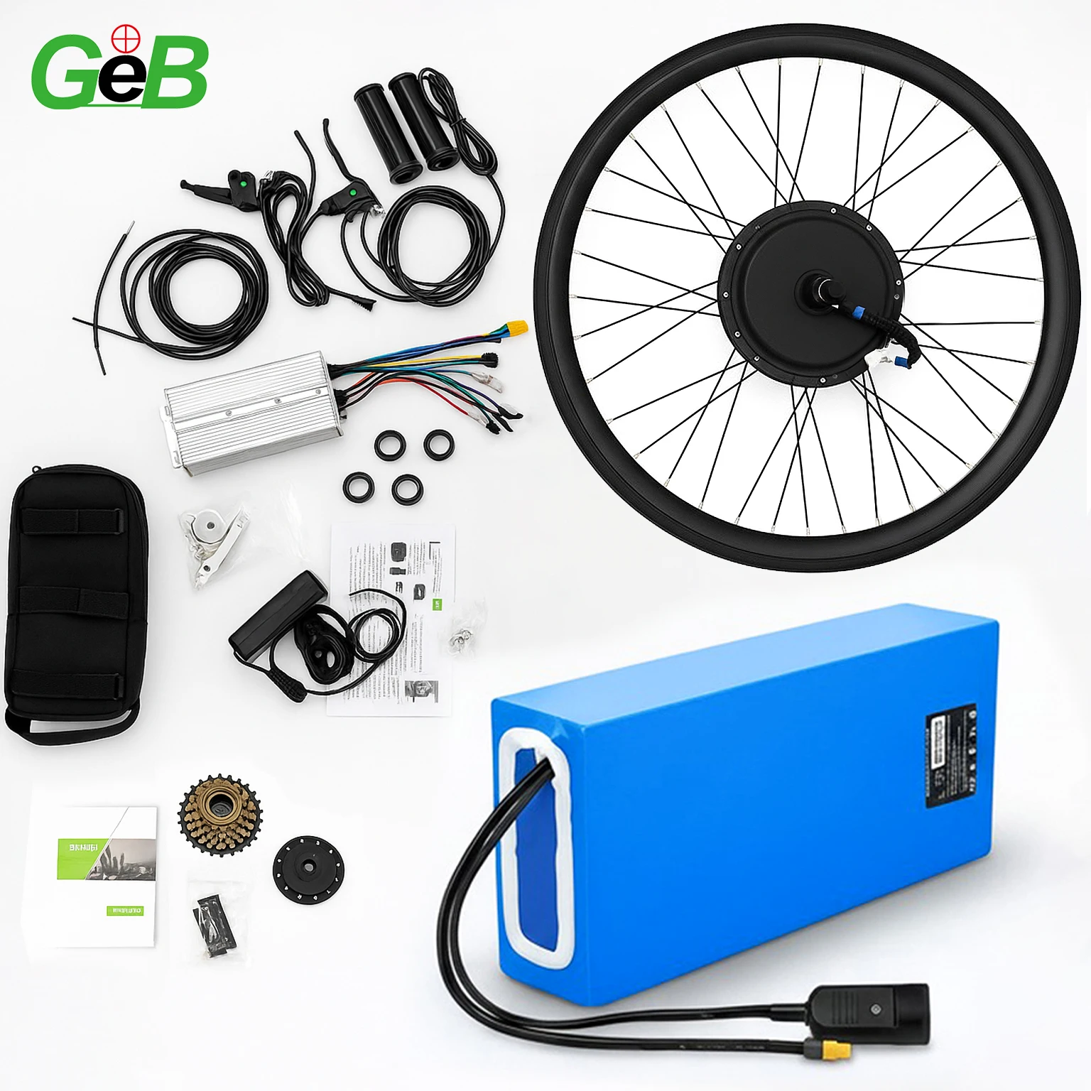 72V 60V 52V 48V Battery 1000W 2000W 3000W 5000W Motor Electric Motorcycle E-bike Conversion Kit with Charger for Bicycles Bike