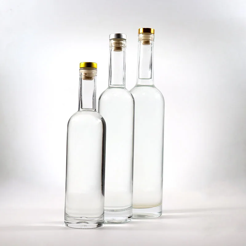 China Factory Customized 500ml 700ml 750ml 1L Vodka Glass Bottle Wholesale