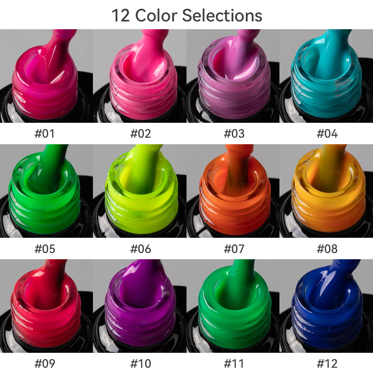 Nails Suppliers High Quality Soak Off Hot Sell Gel Polish Neon Effect Rubber Base Coat UV Gel supplier