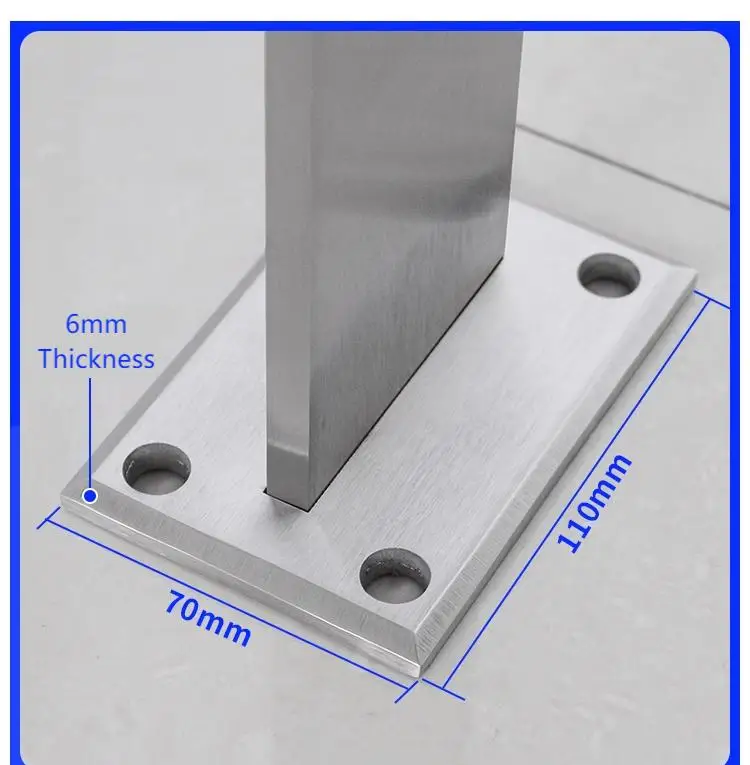 Custom Modern 304 Stainless Steel Columns Stair Handrails Shopping Mall Balcony Glass Railings Aluminum Glass Railings