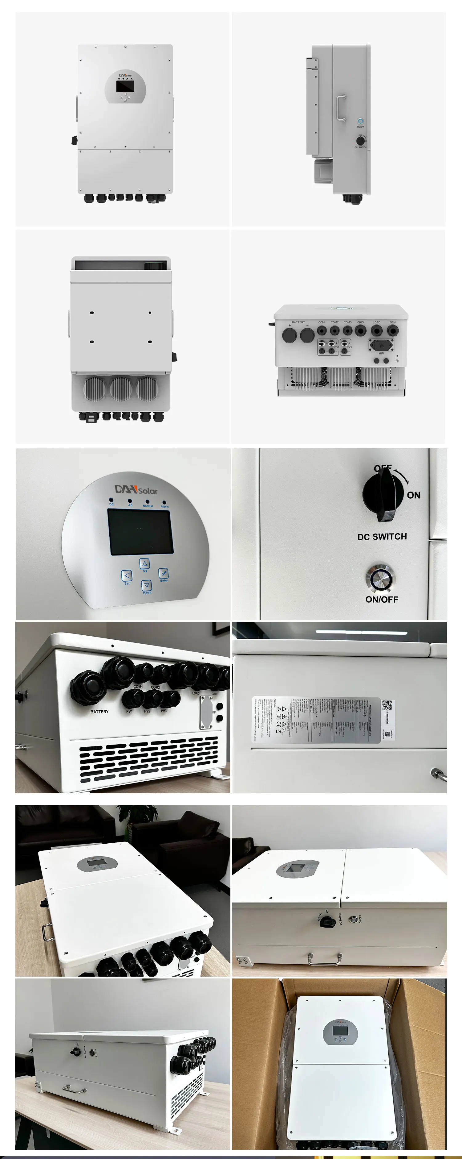 Deye Hybrid Inverter 5kW 6kW 8kW 10kW 12kw 3 Phase 14kW 15kW 16kW 18KW ...
