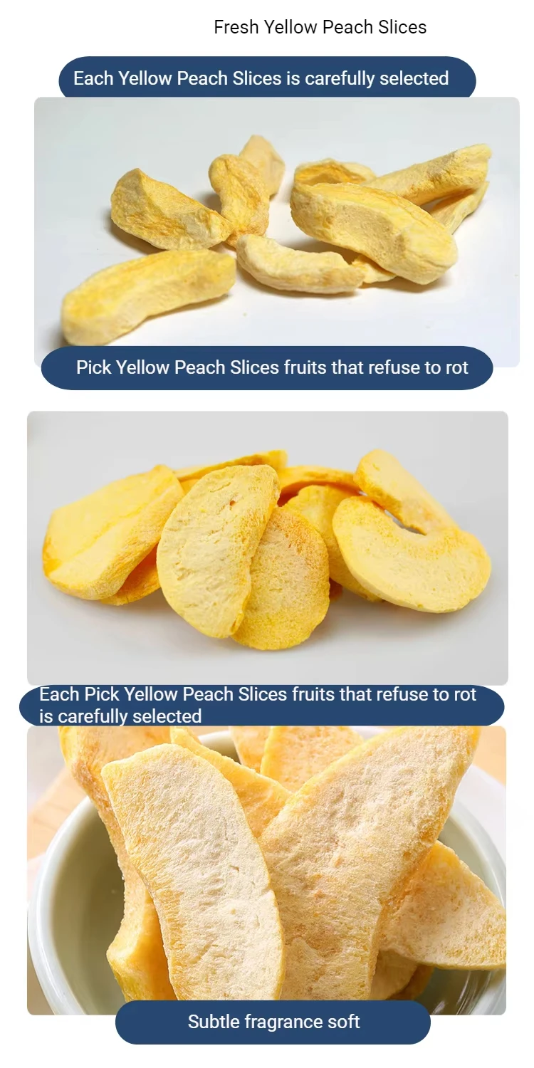 China Freeze Dried Yellow Peach Slices Factory | Bulk Wholesale H8e17e32120854fddb1be54e6249eb3a5G